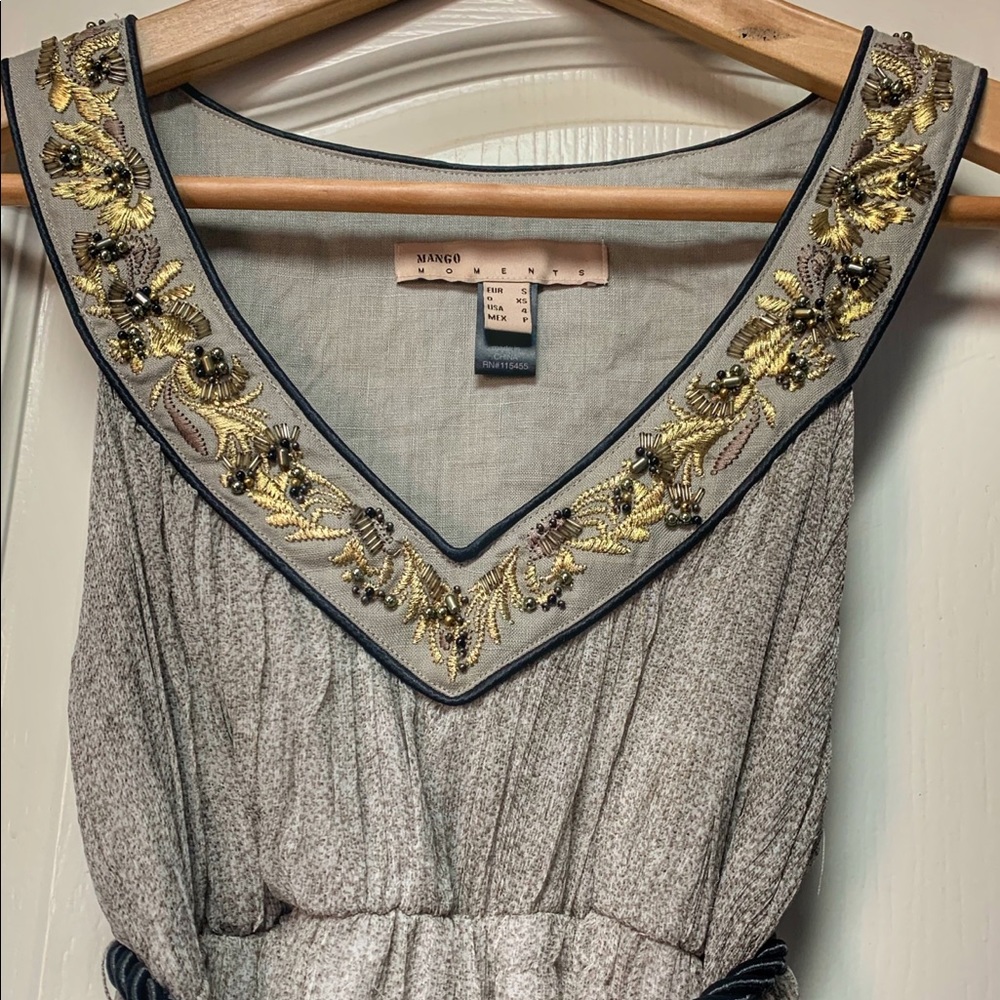 Mango moments long cleopatra style lined dress